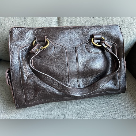 Linea Pelle Brown Leather Satchel bag - Picture 3 of 8